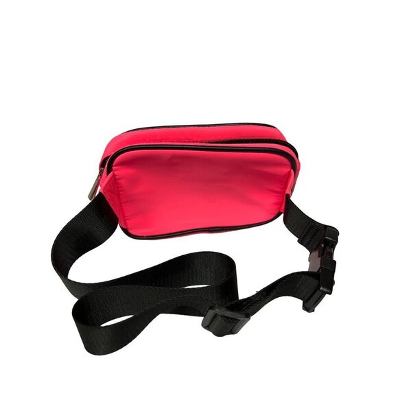 Forever 21 Pink Black Fannypack Adjustable Rectangle Fanny Bag Waist - Picture 2 of 9